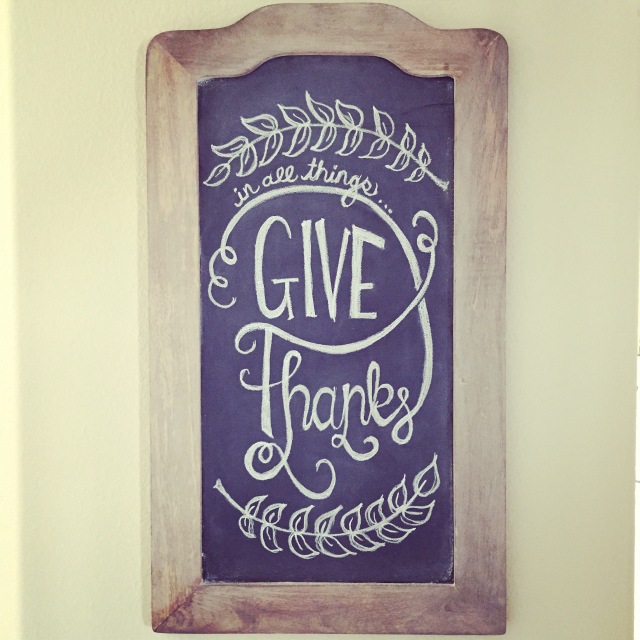 Thanksgiving Chalkboard Art - mint and honey design