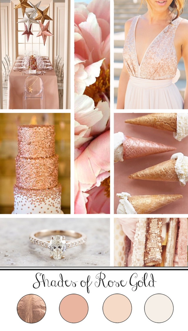 Shades of Rose Gold - mint and honey design