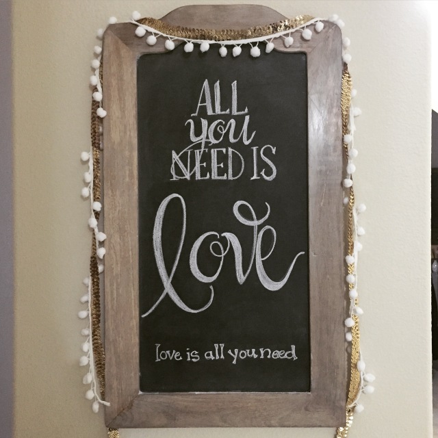 Valentine's Day Chalkboard Art - mint and honey design blog