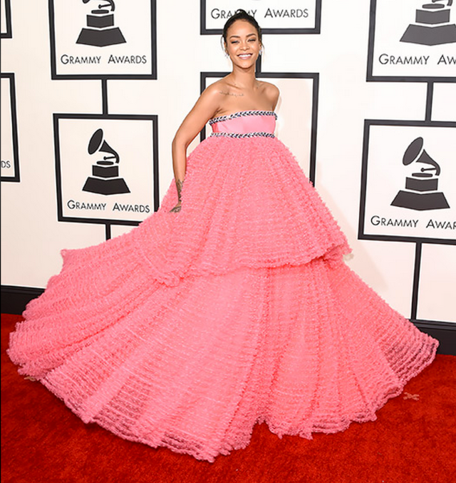 Rihanna 2015 Grammy Arrivals - mint and honey design blog